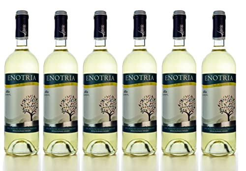 6x Enotria Weißwein trocken je 750ml 13% Vol. Douloufakis Kreta Wein Set Griechenland + 2x 10ml Olivenöl von Greek