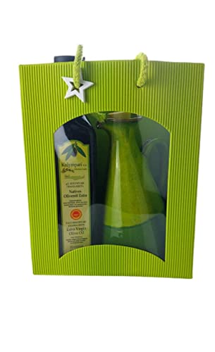 Geschenk Tasche 250ml Olivenöl von Kreta + Keramik Kanne grün handgemacht Set Mitbringsel Griechenland Geschenk Tasche 250ml Olivenöl von Kreta + Keramik Kanne grün handgemacht Set Mitbringsel Griechenland von Greek