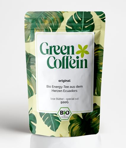 Bio Guayusa Tee. Der natürliche Energydrink - 500g Natürlicher Wachmacher mit Koffein | Nachhaltig, Fair & Antioxidantienreich Original aus Ecuador - Kaffee und Mate alternative von Green Coffein