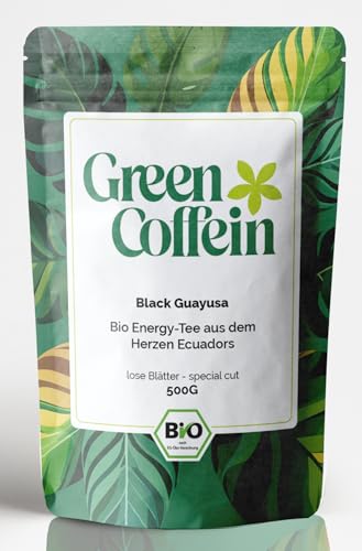 Black Guayusa Tee Bio – 500g - Natürlicher Wachmacher mit Koffein aus Ecuador | Nachhaltig, Fair & Antioxidantienreich Original aus Ecuador von Green Coffein
