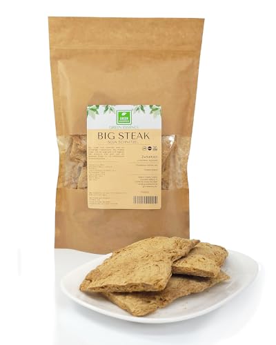 Big Steak Sojakoteletts 500g von der Grünen Essenz vegane Alternative zu Fleisch - Fleischersatz - Soja Big Steaks als Fleischalternative mit Protein - low carb (500 Gramm) von Green Essence