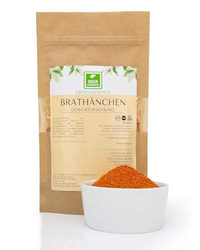 Brathähnchen Gewürmischung 100g von der Grünen Essenz - Brathähnchen Gewürz für Chicken Wings und Hähnchenbrust - BBQ Grill oder Hähnchengewürz Marinade -Würzmittel für Geflügelfleisch - frei von Zusa von Green Essence