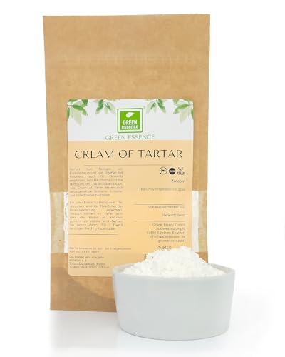 Cream of Tartar 100g von der Grünen Essenz - Backpulver aus Weinstein - Kaliumtartrat - Natürliches Backtriebmittel - Weinsteinbackpulver - Low Carb BackPulver - Hydrotartrat für Eischaum Cream of Tartar 100g von der Grünen Essenz - Backpulver aus Weinstein - Kaliumtartrat - Natürliches Backtriebmittel - Weinsteinbackpulver - Low Carb BackPulver - Hydrotartrat für Eischaum von Green Essence