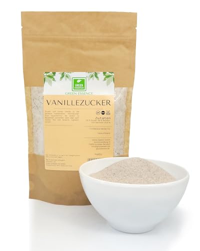 Echter Vanillezucker gemahlen 250 g von der Grünen Essenz - Vanille Zucker - vegan - hochwertiger Vanilliezucker mit natürlicher Bourbon Vanilleschote von Green Essence