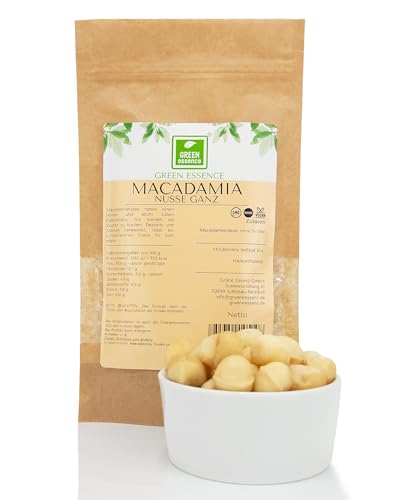 Ganze Macadamia Nüsse 250g von der Grünen Essenz | 100% Rohkost Macadamianüsse ungesalzen Macadamiakerne ohne Schale ungeröstet - Leckere Knabberei die leckersten Nüsse der Welt Ganze Macadamia Nüsse 250g von der Grünen Essenz | 100% Rohkost Macadamianüsse ungesalzen Macadamiakerne ohne Schale ungeröstet - Leckere Knabberei die leckersten Nüsse der Welt von Green Essence