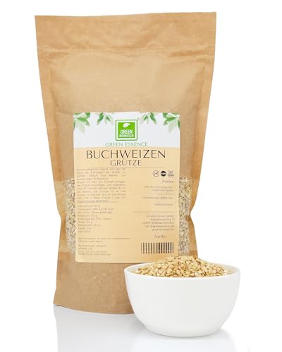 Geschält Buchweizen 1kg von der Grünen Essenz | 100% natürliche Buchweizengrütze aus ungerösteten Buchweizensamen ungeröstete helle Buckweizengrütze - Roh gesunde reine Buchweizenschrote 1kg Geschält Buchweizen 1kg von der Grünen Essenz | 100% natürliche Buchweizengrütze aus ungerösteten Buchweizensamen ungeröstete helle Buckweizengrütze - Roh gesunde reine Buchweizenschrote 1kg von Green Essence