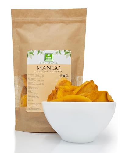 Getrocknete Mango in Scheiben 500g von der Grünen Essenz - Mangostreifen getrocknet fleischig und lecker - ohne Konservierungsstoffe - ohne Zucker - natürliche große Mangoscheiben ungeschwefelt Getrocknete Mango in Scheiben 500g von der Grünen Essenz - Mangostreifen getrocknet fleischig und lecker - ohne Konservierungsstoffe - ohne Zucker - natürliche große Mangoscheiben ungeschwefelt von Green Essence