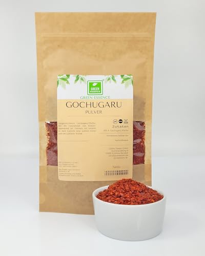 Gochugaru Pulver 100 g von der Grünen Essenz - gewürz für kimchi - Gochugaru Chiliflocken - Gochugaru Chili Flakes (100 Gramm) von Green Essence