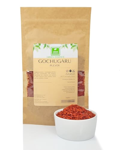 Gochugaru Pulver 100 g von der Grünen Essenz - gewürz für kimchi - Gochugaru Chiliflocken - Gochugaru Chili Flakes (100 Gramm) von Green Essence