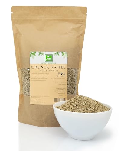 Grüner Kaffee 1000g von der Grünen Essenz Rohkaffee gemahlen - veganer Arabica/Robusta - 100% Pulver - Green Coffee Grüner Kaffee 1000g von der Grünen Essenz Rohkaffee gemahlen - veganer Arabica/Robusta - 100% Pulver - Green Coffee von Green Essence