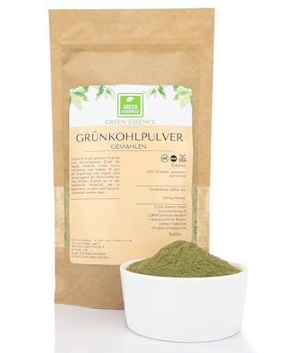 Grünkohlpulver 100g von der Grünen Essenz - gemahlenes Grünkohlblatt - Grünes Smoothie-Pulver - Grünes Grünkohl Pulver Getrockneter für Suppen, Salate und Smoothies Grünkohlpulver 100g von der Grünen Essenz - gemahlenes Grünkohlblatt - Grünes Smoothie-Pulver - Grünes Grünkohl Pulver Getrockneter für Suppen, Salate und Smoothies von Green Essence