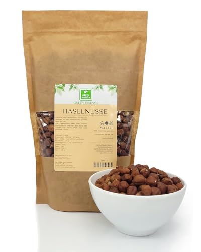 Haselnüsse groß und knackig 1 kg von der Grünen Essenz - Haselnusskerne - ganz ohne Schale - ohne Zusätze - vegan Keto - Premium Qualität Haselnüsse groß und knackig 1 kg von der Grünen Essenz - Haselnusskerne - ganz ohne Schale - ohne Zusätze - vegan Keto - Premium Qualität von Green Essence