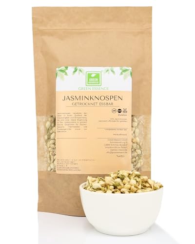 Jasminknospen getrocknet essbar 100g von der Grünen Essenz - Jasmintee Blüten - Jasminblüten lose - Jasmin getrocknet 100g - getrocknete Blüten für Tee Kerzen zum Baden Jasminknospen getrocknet essbar 100g von der Grünen Essenz - Jasmintee Blüten - Jasminblüten lose - Jasmin getrocknet 100g - getrocknete Blüten für Tee Kerzen zum Baden von Green Essence