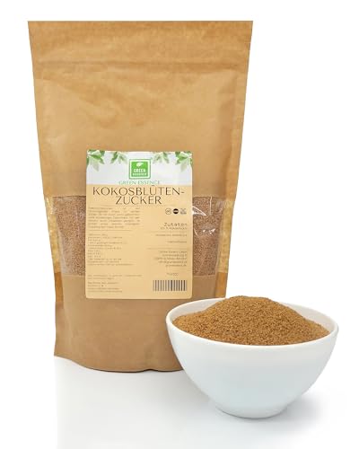 Kokosnuss Palmzucker 1 kg von der Grünen Essenz - alternativer Süßstoff - Süßungsmittel - Kokosblütenzucker vegan - Kokoszucker mit feiner Karamellnote - unraffiniert brauner Zucker Kokosnuss Palmzucker 1 kg von der Grünen Essenz - alternativer Süßstoff - Süßungsmittel - Kokosblütenzucker vegan - Kokoszucker mit feiner Karamellnote - unraffiniert brauner Zucker von Green Essence