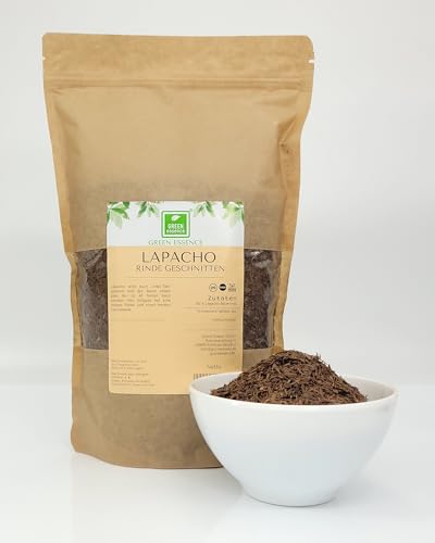 Lapacho Tee PAU D`ARCO 500g von der Grünen Essenz Inkatee - Rinden Tee aus der inneren Rinde - 100% naturbelassen- getrocknet und geschnitten - Baumrindentee - Stärkungstee von Green Essence
