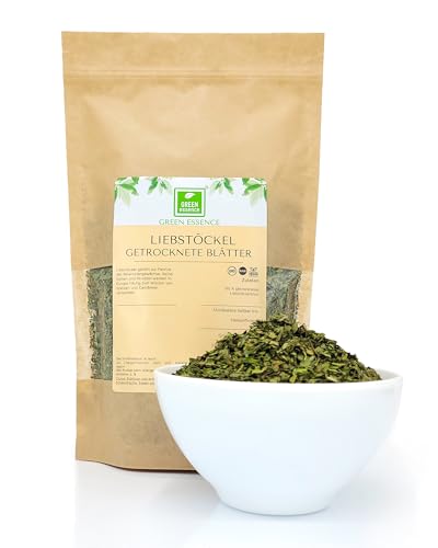 Liebstöckel getrocknet von der Grünen Essenz - Liebstockblätter gerebelt - Maggikraut Gewürz - ohne Konservierungsstoffe (250 Gramm) von Green Essence