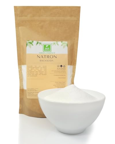 Natron Pulver Backing Soda 1kg von der Grünen Essenz - Backpulver - Natriumhydrogencarbonat - Baking Soda - Pulver - Natronpulver - Natriumbicarbonat - Backtriebmittel (1 Kg) von Green Essence