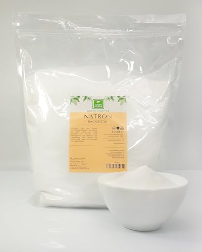 Natron Pulver Backing Soda 5kg von der Grünen Essenz - Backpulver - Natriumhydrogencarbonat - Baking Soda - Pulver - Natronpulver - Natriumbicarbonat - Backtriebmittel (5 Kg) von Green Essence