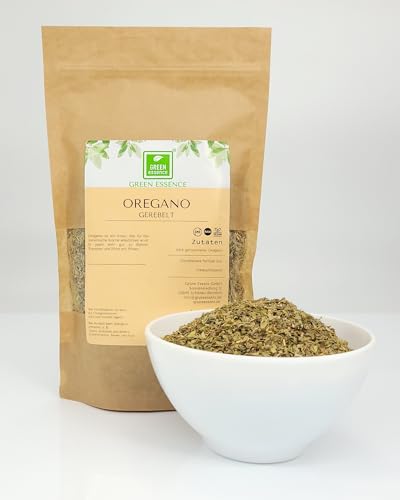 Oregano getrocknet und gerebelt 100g von der Grünen Essenz - natürliches aromatische Gewürz - Oreganogewürz - Premium Gewürz - vegan Gewürze (100 Gramm) von Green Essence