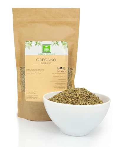 Oregano getrocknet und gerebelt 100g von der Grünen Essenz - natürliches aromatische Gewürz - Oreganogewürz - Premium Gewürz - vegan Gewürze (100 Gramm) von Green Essence