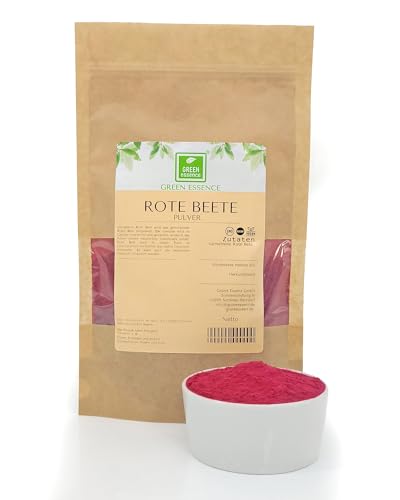 Rote Bete gemahlenes Pulver 250g von der Grünen Essenz - getrocknete Rote Bete - vegan- roh - fein gemahlen und natürlich - geeignet als rote Lebensmittelfarbe (250 Gramm) von Green Essence