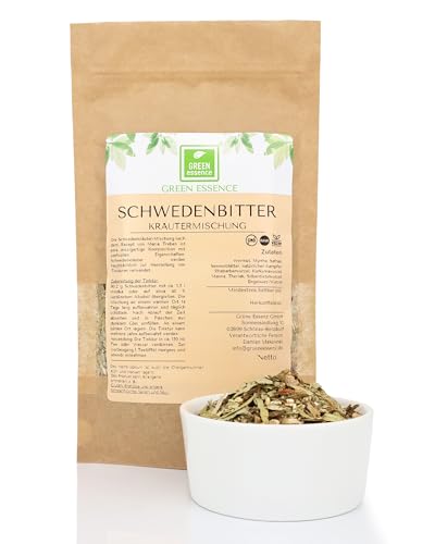 Schwedenbitter Ansatz Maria Treben von der Grünen Essenz - Schwedenkräuter Ansatzmischung - Schwedische Kräuter - Hildegard von Bingen Tee (250 Gramm) von Green Essence