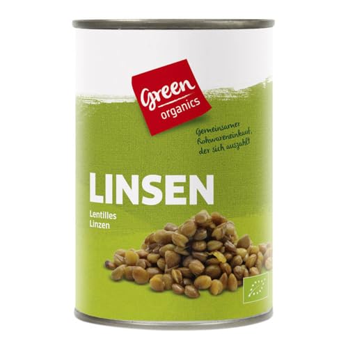 Green Organics Linsen grün, Dose, 400g (1) von Greenorganics