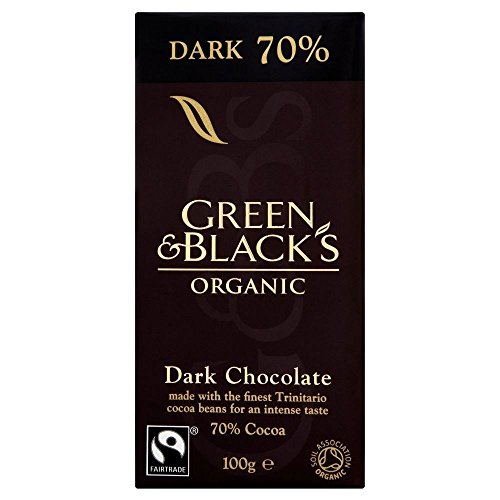 Green & Black Bio Fairtrade Dark Chocolate - 70% Kakao (100 g) - Packung mit 2 von Green & Blacks
