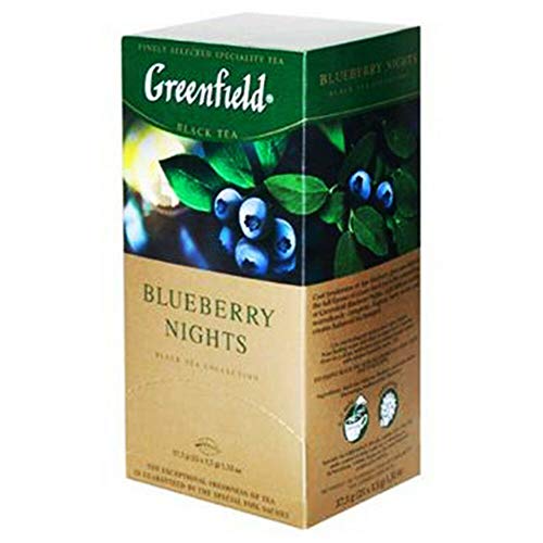 Greenfield Schwarztee Blueberry Nights 3er Pack (3 x 25 Teebeutel) Tee black Tea von GREEN HOUSE