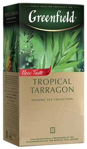 GREENFIELD TROPICAL TARRAGON | NEU | Aromatisierter grüner Tee | Oolong, Matcha, Ananas | 25 beutel von Greenfield