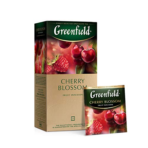 Greenfield Cherry Blossom, Hibiskus, Hagebutte, Apfel, Himbeere, Brombeere, Teebeutel (2g x 25), 50g von Greenfield