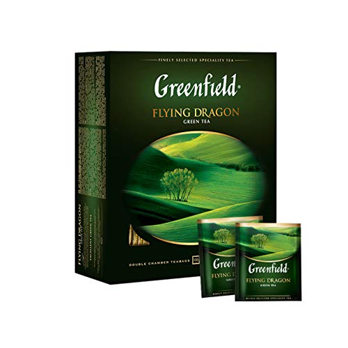 Greenfield Flying Dragon grüner Tee 100 Teebeutel von Greenfield