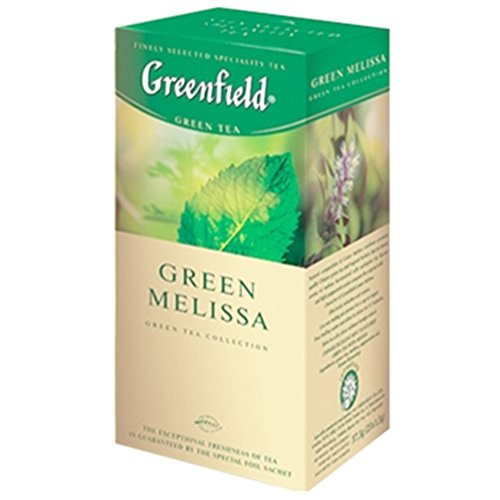 Greenfield Grüntee mit Melisse 3er Pack (3 x 25 Teebeutel ) Tee herbal Tea von Greenfield