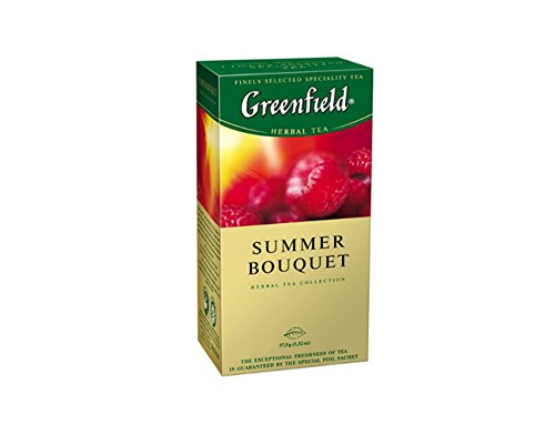 Greenfield Kräutertee, Sommer Bukett, 25 Teebeutel in einer Box [Packung mit 5 stück] von Greenfield