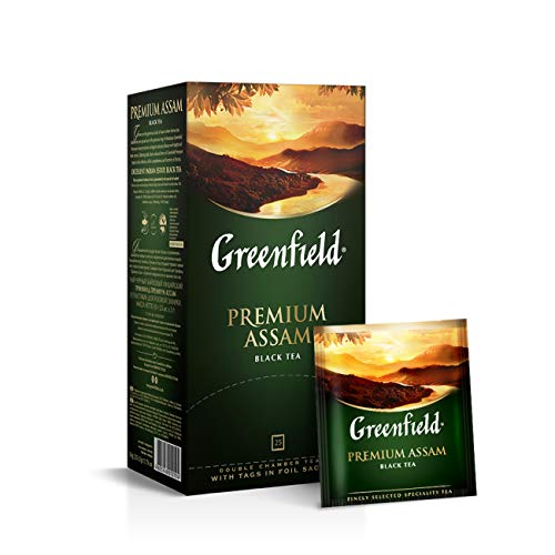 Greenfield Premium Assam, Black Tea, Schwarz Tee, Teebeutel (2g x 25), 50g von Greenfield