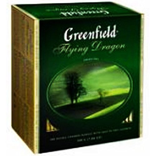 Greenfield chinesischer Grüntee Flying Dragon 100 Teebeutel Tee green Tea von Greenfield