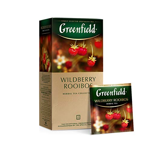 Tee Greenfield herbal WILDBERRY Rooibostee mit Erdbeer/Cranberry 25 Beutel von Greenfield