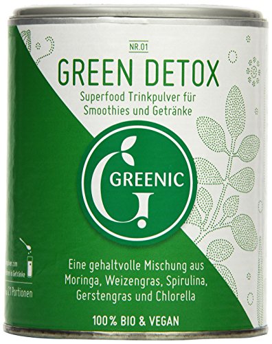 Greenic Green Detox Superfood Trinkpulver Mischung, 1er Pack (1 x 90 g) von Greenic