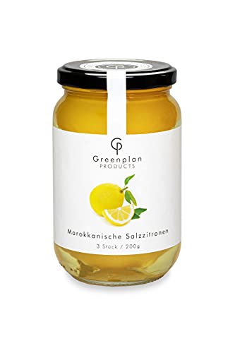 original marokkanische eingelegte Salzzitronen - ganze Salz-Zitronen 200g im Glas aus Marokko - Greenplan Products - von Greenplan Products