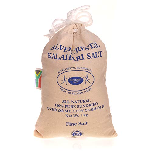 Silver Crystal Salz aus der Kalahari, fein, 1 kg, Kalahari Salz Gourmetsalz Kalahari Wüstensalz aus Südafrika von Greenplan Products