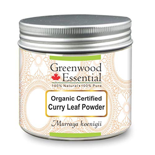 Greenwood Essential Naturreine Curryblatt pulver (Murraya koenigii) Bio zertifiziert Naturreine Therapeutische Qualität 200gm (7,05 oz) von Greenwood Essential