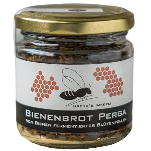 Bienenbrot (Perga) 100g - Natürlich fermentierter Blütenpollen, schonend getrocknet, direkt vom Imker – Ideal als Topping für Joghurt, Müsli und Desserts von Grega´s Imkerei