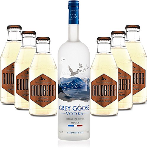 Moscow Mule Set - Grey Goose Vodka 0,7l 700ml (40% Vol) + 6x Goldberg Intense Ginger 200ml - Inkl. Pfand MEHRWEG von Grey Goose-Grey Goose