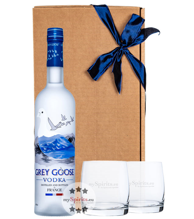 Grey Goose Vodka Geschenkset mit 2 Gläsern (40 % Vol., 0,7 Liter) von Grey Goose Vodka