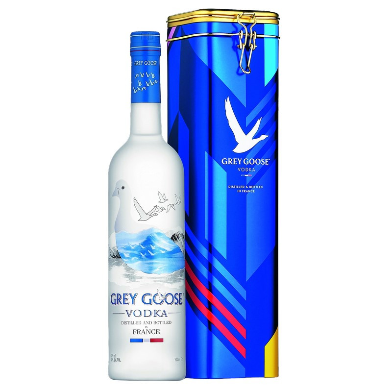 Grey Goose Vodka mit Geschenkpackung aus Metall 0,7 L 40% von Grey Goose