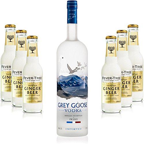 Moscow Mule Set - Grey Goose Vodka 0,7l 700ml (40% Vol) + 6x Fever Tree Ginger Beer 200ml - Inkl. Pfand MEHRWEG von Grey Goose-Grey Goose