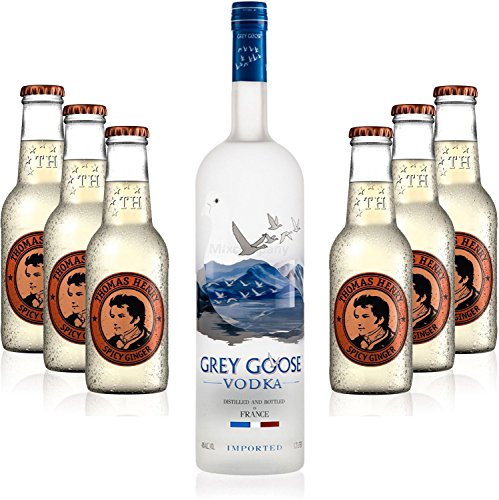 Moscow Mule Set - Grey Goose Vodka 0,7l 700ml (40% Vol) + 6x Thomas Henry Spicy Ginger 200ml - Inkl. Pfand MEHRWEG von Thomas Henry-Thomas Henry