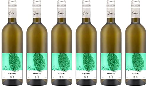 6x Riesling feinherb Brillant 2022 - Gries, Pfalz - Weißwein von Gries