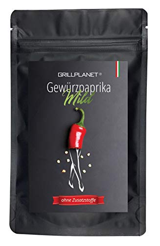 Ungarisches Paprikapulver mild von Grillplanet aus Szeged, 100g Aromabeutel Premium Qualität, Paprika Paprikapulver aus Ungarn von GRILLPLANET