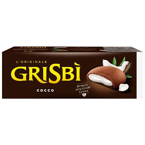 Grisbì Kokoscreme - Kekse mit Kakao gefüllt mit Samt mit Kokoscreme, 9 Kekse à 16,7 g, 150 g von GRISBÌ